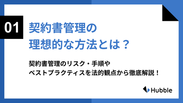 契約書管理の理想的な方法とは？をテーマに執筆した記事のサムネイル